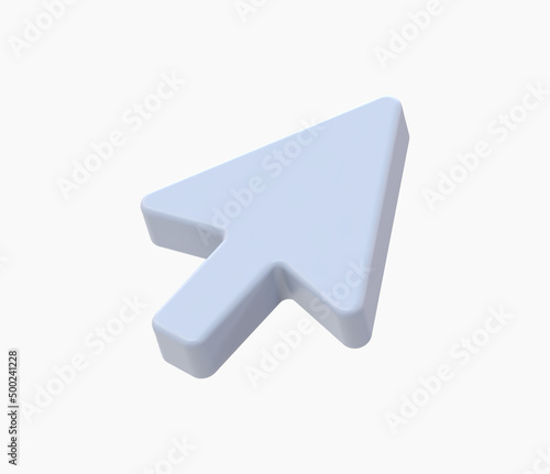 3d Realistic Mouse cursor vector illustration
