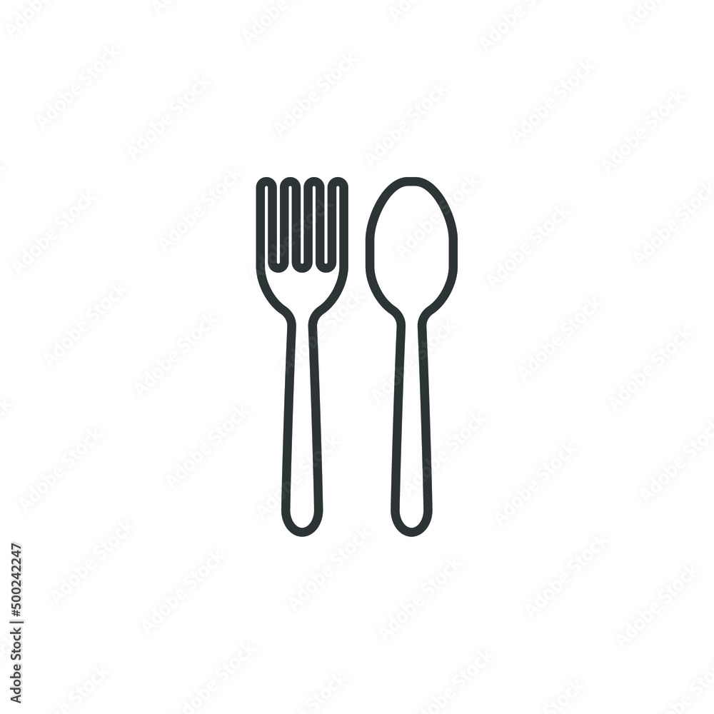 Vector sign of the spoon symbol is isolated on a white background. spoon icon color editable. Vector sign of the spoon symbol is isolated on a white background. spoon icon color editable.