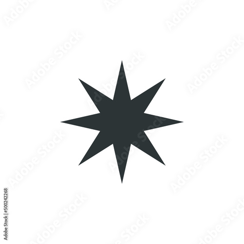 Vector sign of the star symbol is isolated on a white background. star icon color editable.