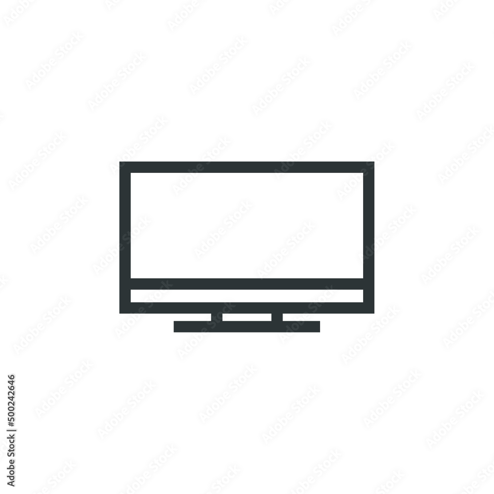 Vector sign of the Television symbol is isolated on a white background. Television icon color editable. Vector sign of the Television symbol is isolated on a white background. Television icon color editable.