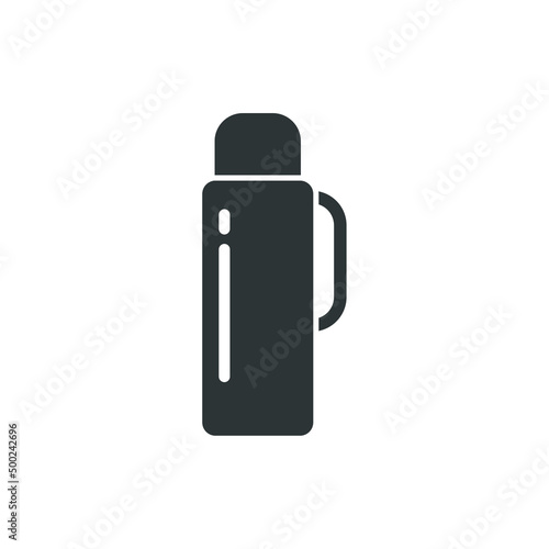 Vector sign of the thermos symbol is isolated on a white background. thermos icon color editable.