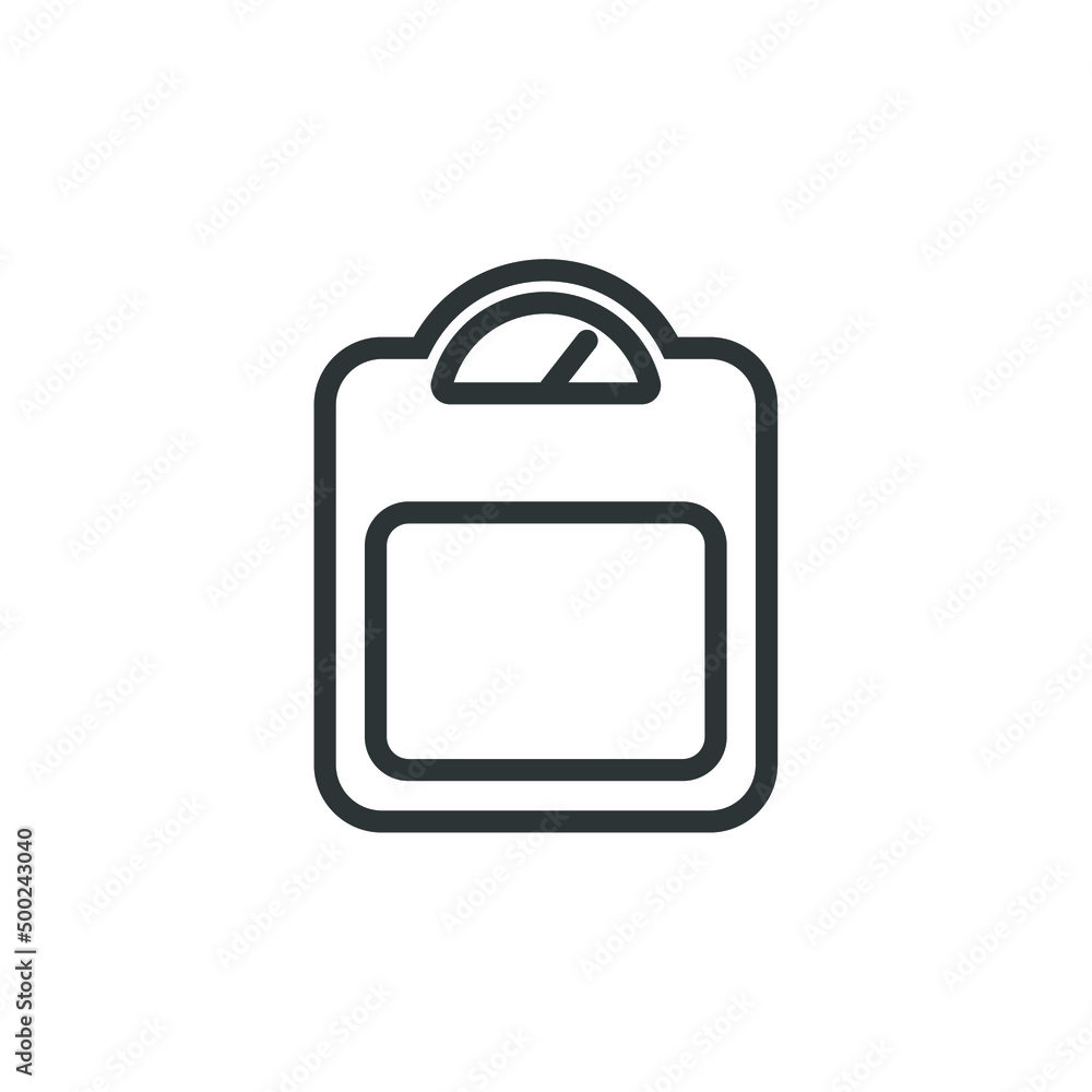 Vector sign of the Weight Scale symbol is isolated on a white background. Weight Scale icon color editable. Vector sign of the Weight Scale symbol is isolated on a white background. Weight Scale icon color editable.