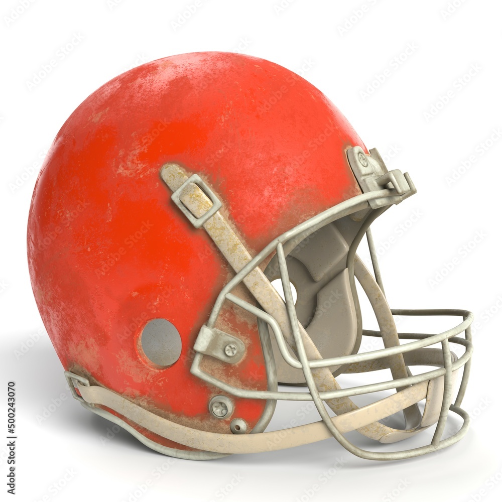 Fototapeta premium 3D Illustration of an Old Football Helmet