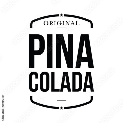 Pina Colada coctail sign vintage