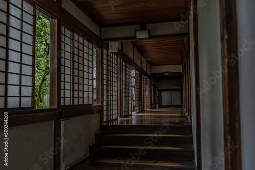 Inside japanese temple.