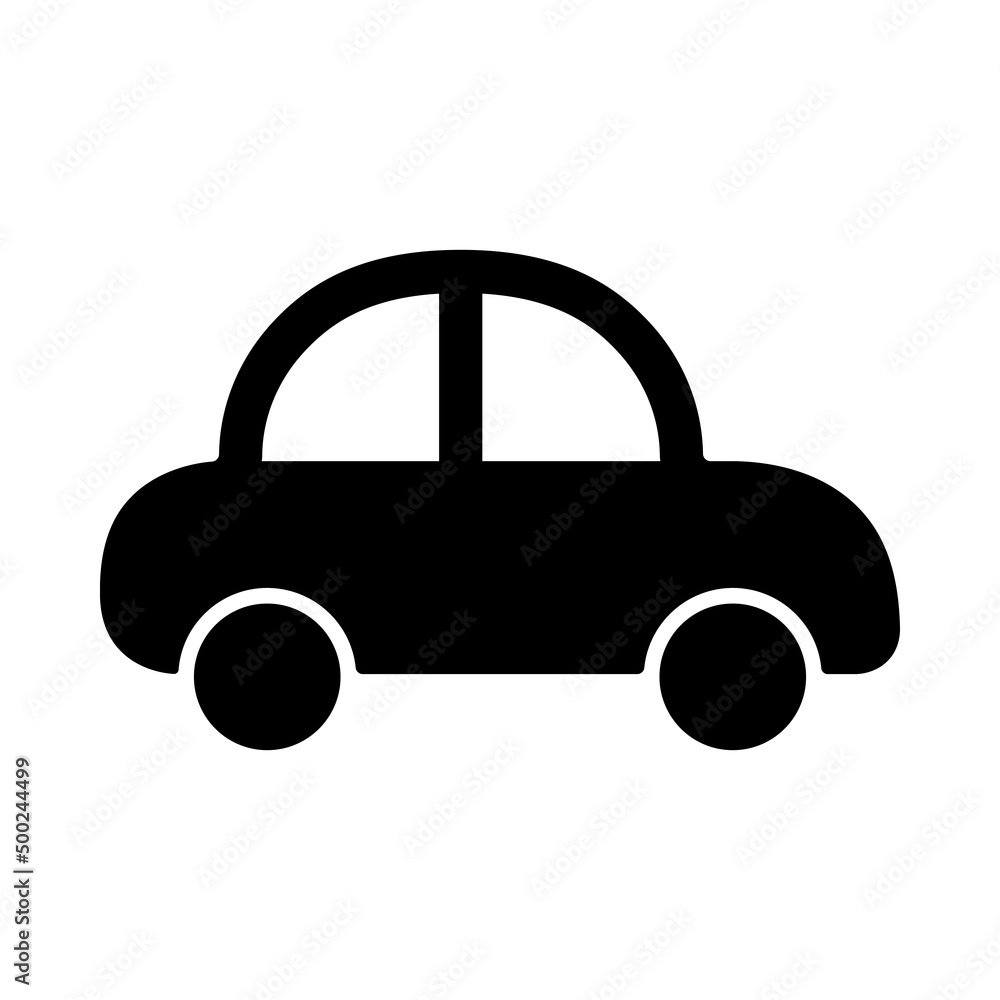 Car flat icon. Auto style car logo design. Simple pictogram retro car. Isolated illustration automobile sign.