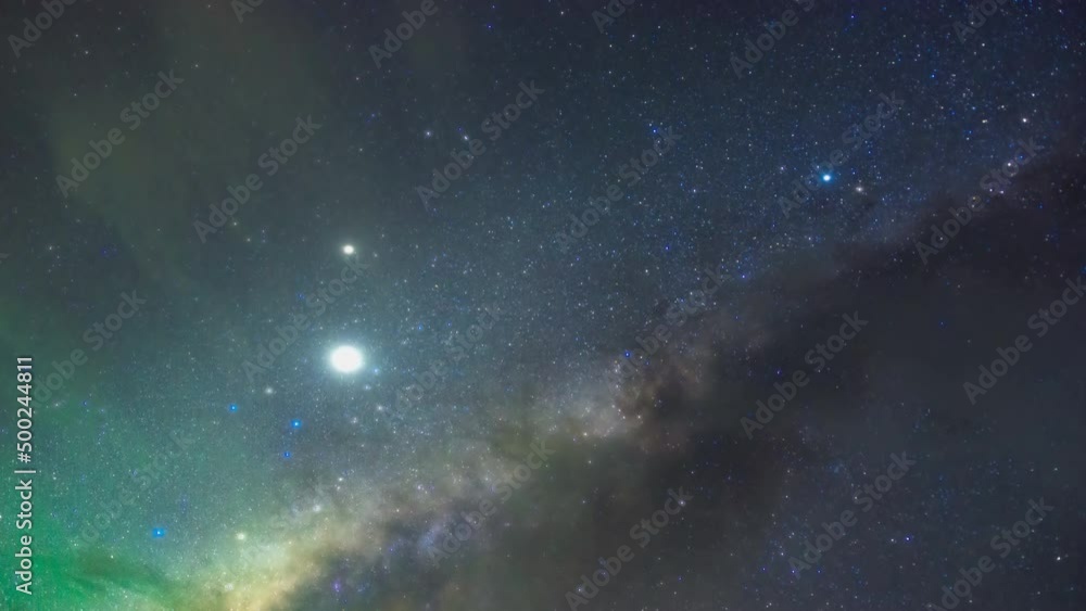 Beautiful Milky Way Galaxy Time Lapse at Kanchanaburi Thailand, Universe galaxy milky way time lapse, dark milky way, galaxy view, star lines, time lapse night sky stars on sky background. Beautiful Milky Way Galaxy Time Lapse at Kanchanaburi Thailand, Universe galaxy milky way time lapse, dark milky way, galaxy view, star lines, time lapse night sky stars on sky background.