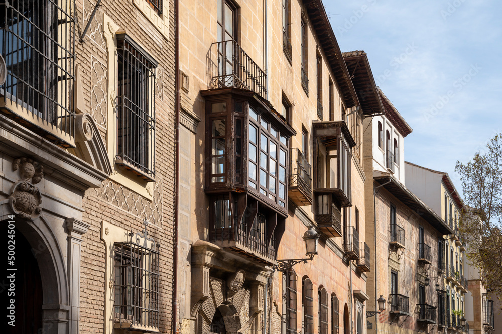 Fototapeta premium Walking in old central part of world heritage city Granada, Andalusia, Spain