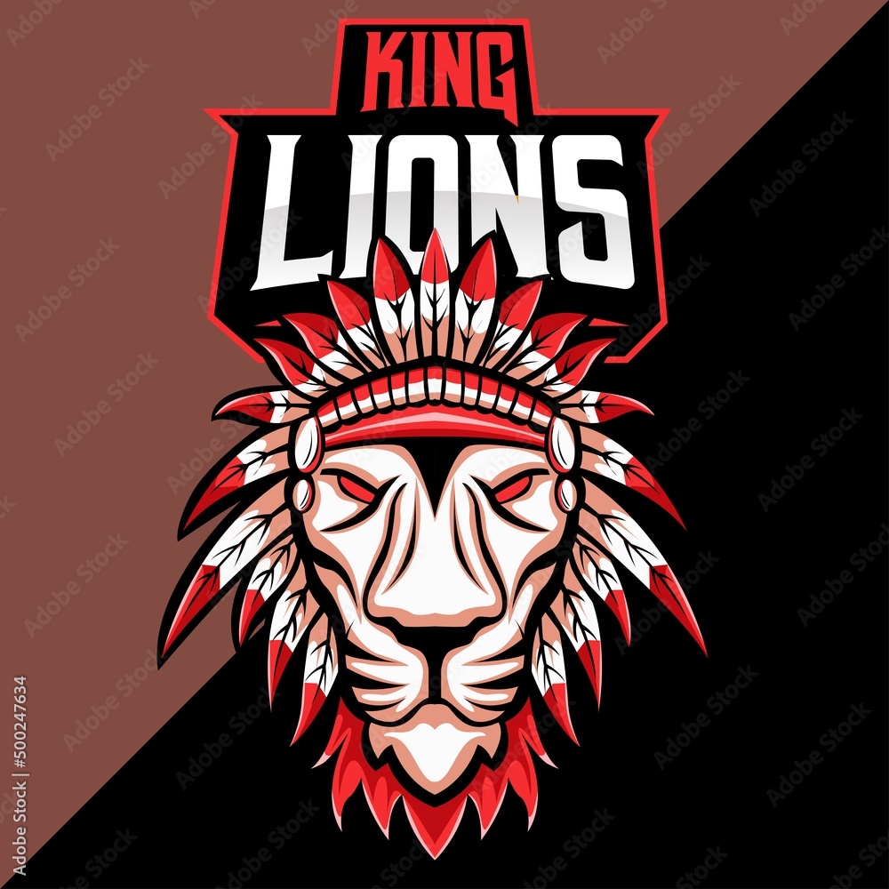 lion esport logo mascot design lion esport logo mascot design