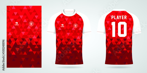 red football jersey sport design template