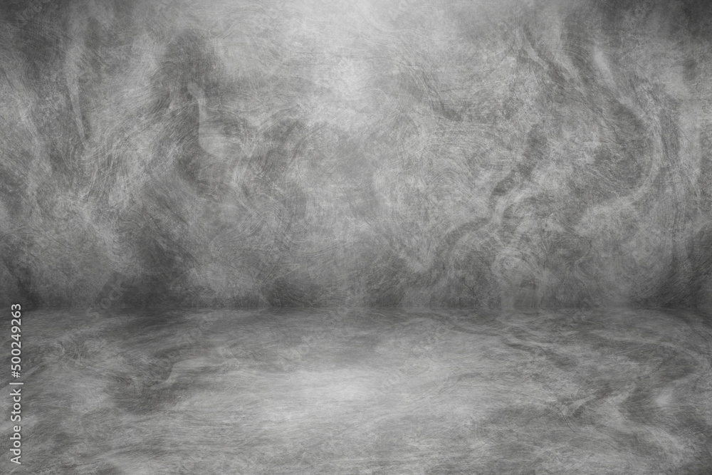 Naklejka premium Concrete wall white grey color for background. Old grunge textures with scratches and cracks. White painted cement wall texture.