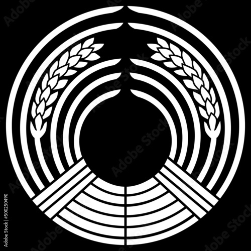 家紋です。変わり抱き稲の丸といいます。