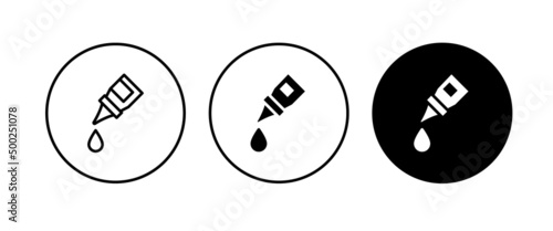 EYE DROP ICON , EYEDROPPER, Eye drops line icon. Nasal drops, medical, contact lenses