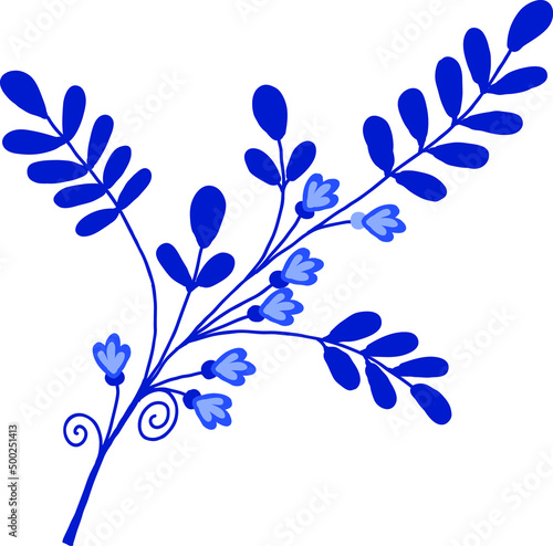 Fototapeta Naklejka Na Ścianę i Meble -  The plant is blue in color with flowers.