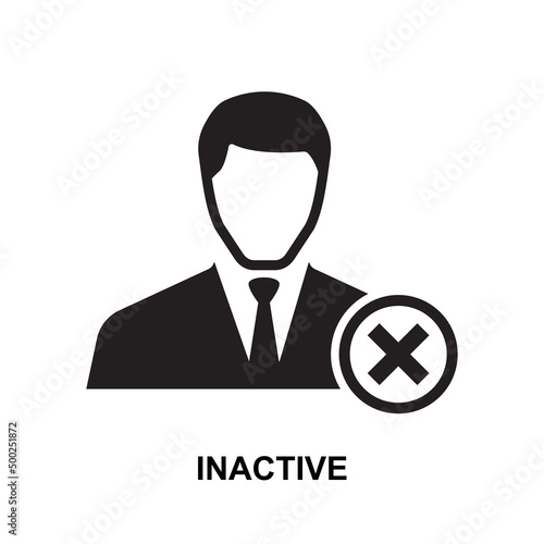 Inactive icon isolated on white background vector illustration.