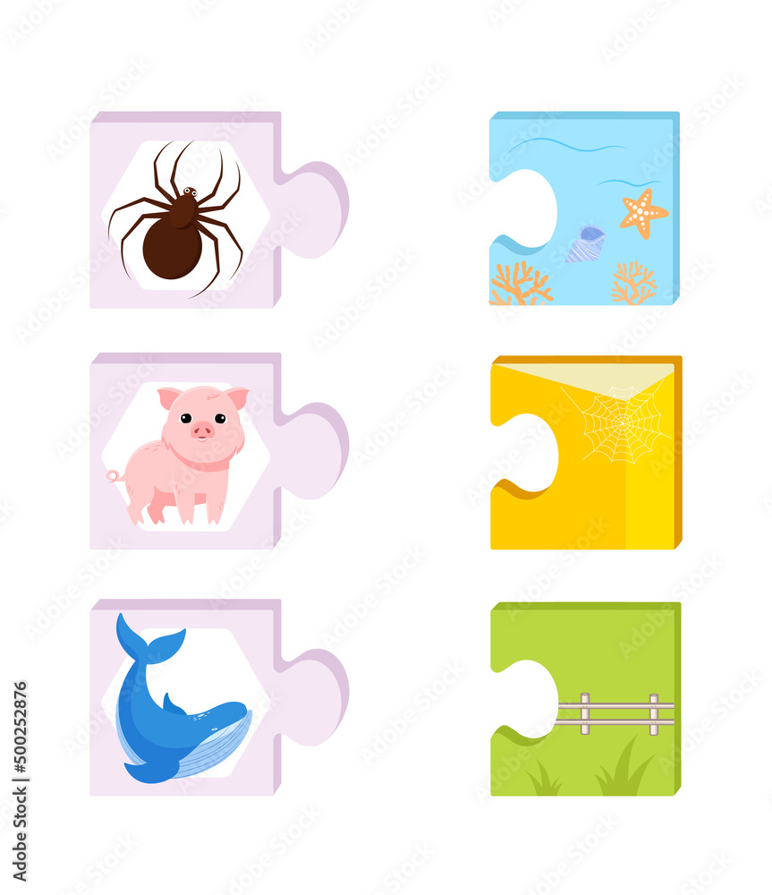 Fototapeta premium Educational game concept