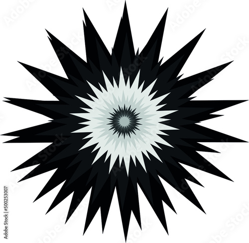A shining black star.  Vector file for designs.