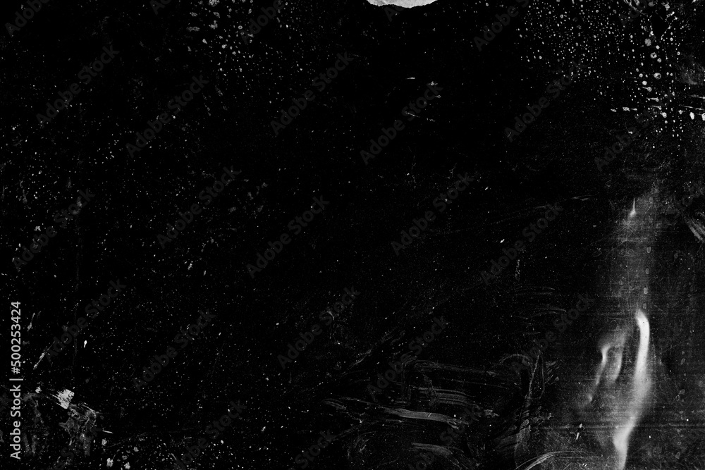 Obraz premium white scratches with spotsisolated on black background