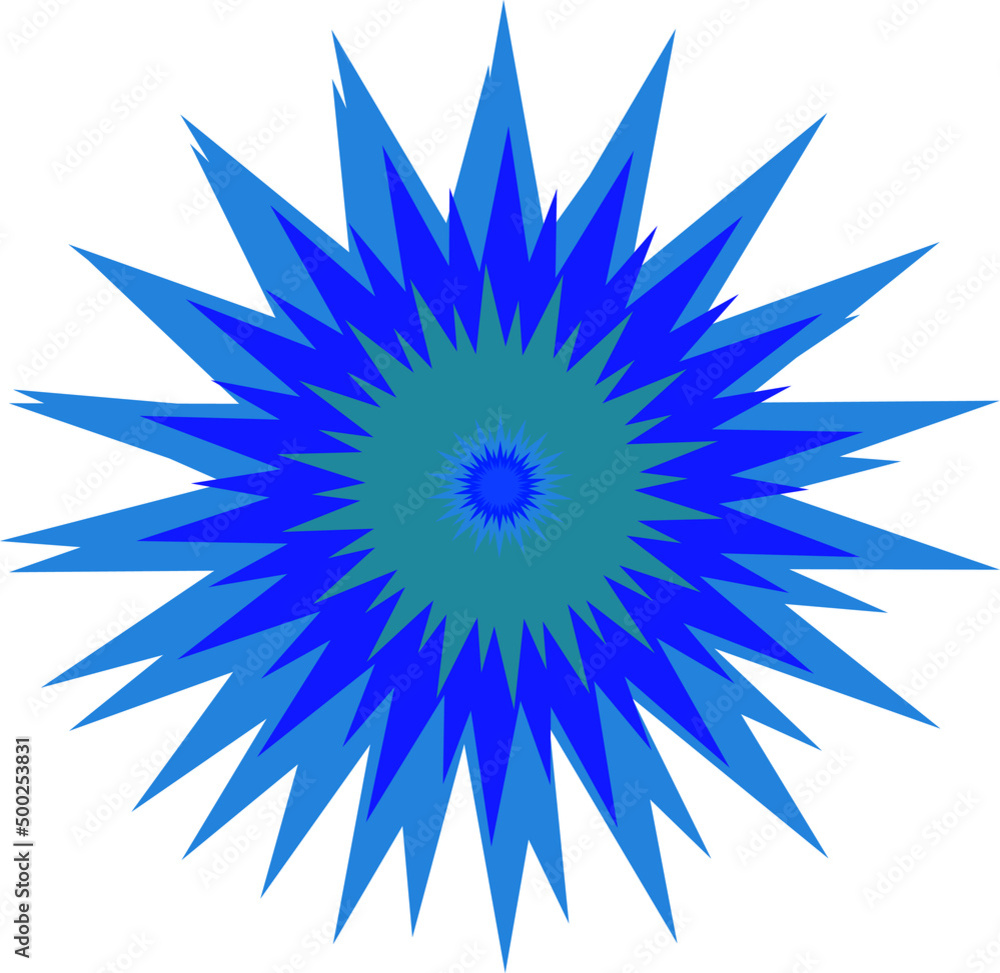 A bright shining star in cold blue shades. A bright shining star in cold blue shades.