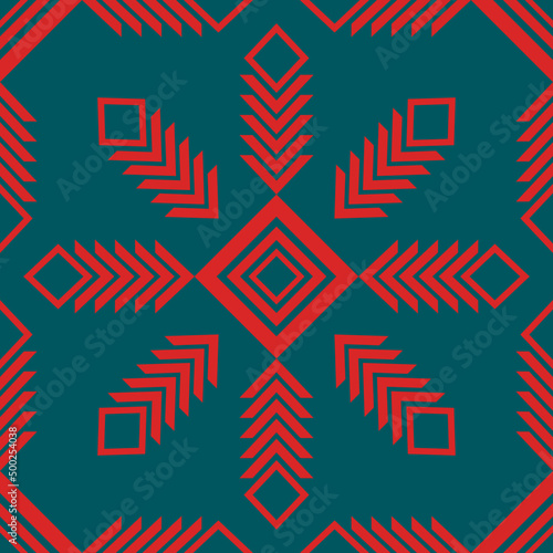 asian ethnic geometric fabric pattern

         