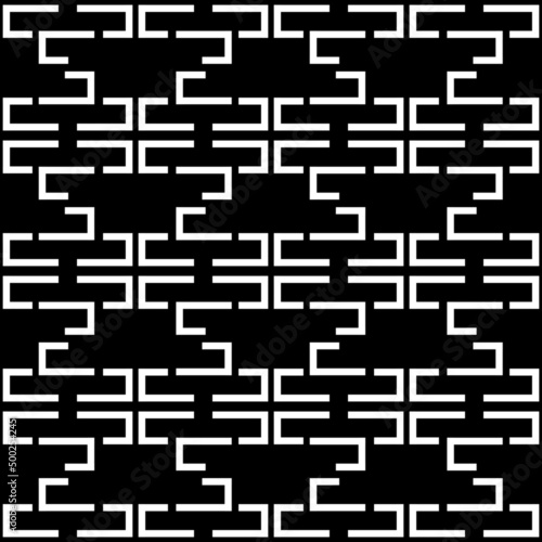 black white asian ethnic geometric fabric pattern
