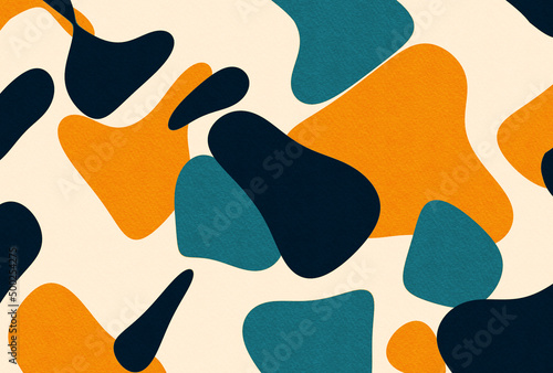 背景素材_シンプルなマーブル模様_オレンジ