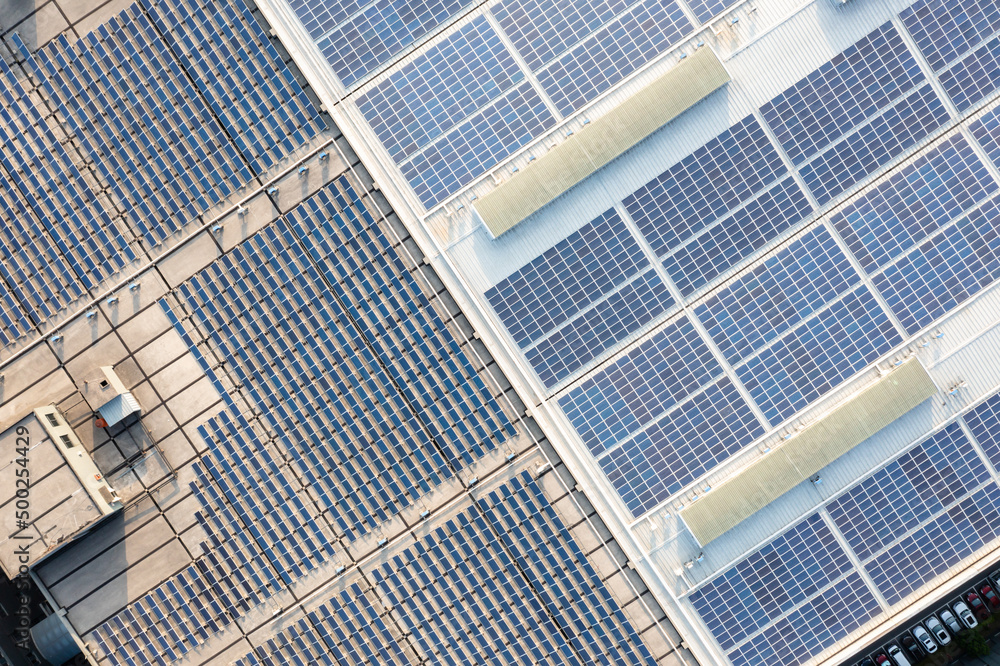 solar panels on factory roof top solar panels on factory roof top