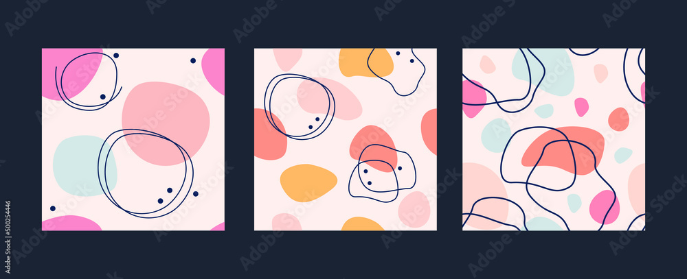 Trendy Abstract Organic shapes with fill and line art template patterns. Suitable for social media posts, mobile apps, banners design and web/internet ads. Vector fashion backgrounds. Trendy Abstract Organic shapes with fill and line art template patterns. Suitable for social media posts, mobile apps, banners design and web/internet ads. Vector fashion backgrounds.