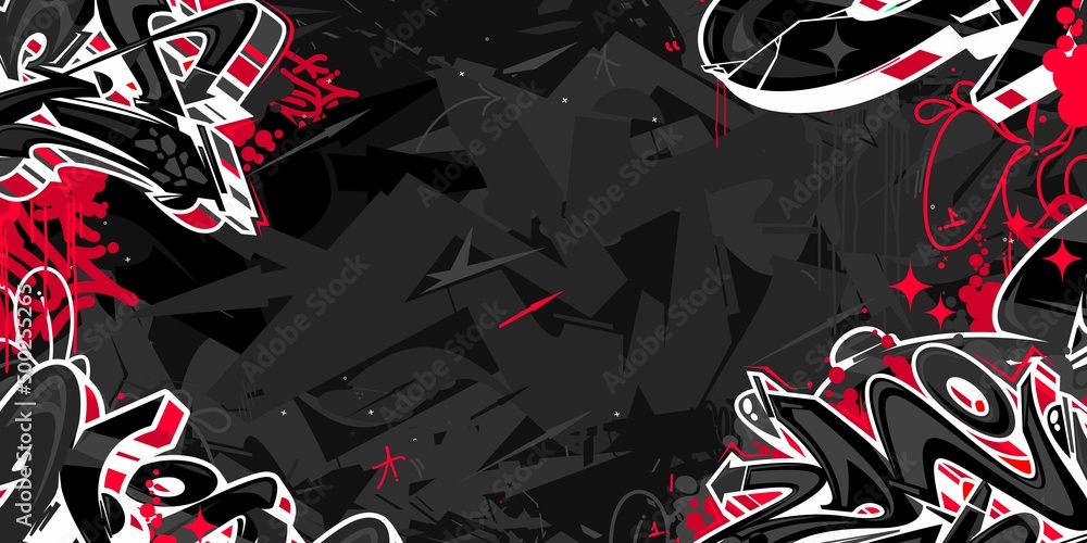 Dark Black Abstract Urban Street Art Graffiti Style Vector Illustration Dark Black Abstract Urban Street Art Graffiti Style Vector Illustration