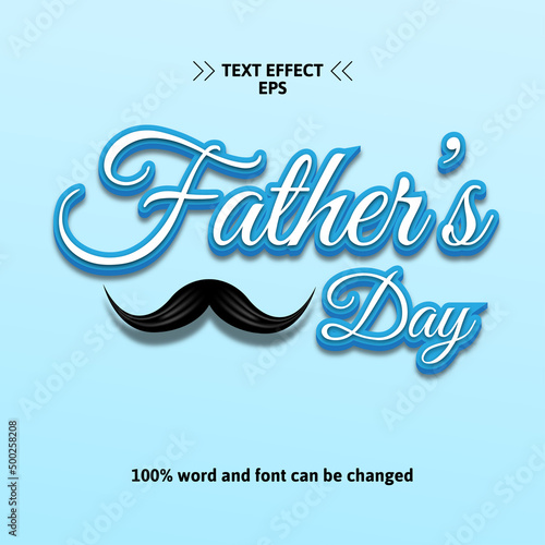 father's day text style effect. vector illustration