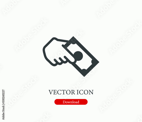 Payment vector icon. Editable stroke. Symbol in Line Art Style for Design, Presentation, Website or Apps Elements, Logo. Pixel vector graphics - Vector