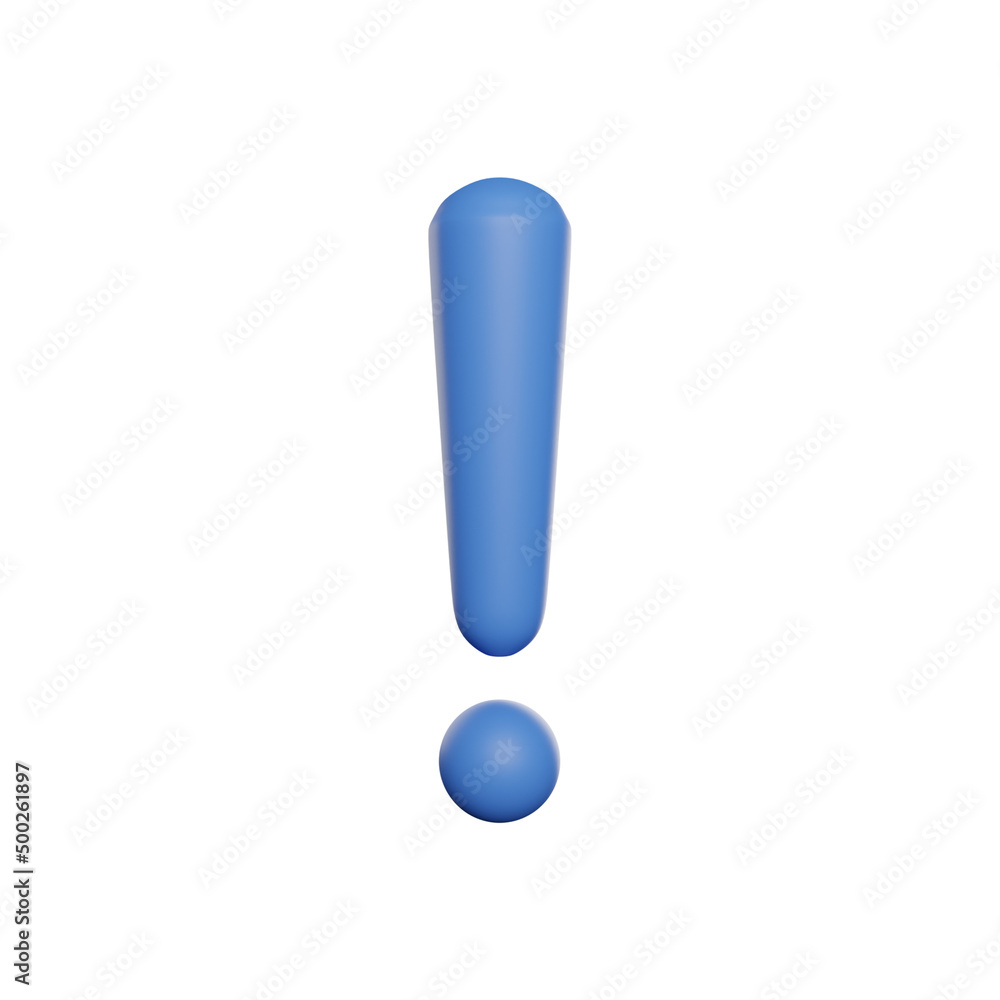 Exclamation mark 3D icon Exclamation mark 3D icon