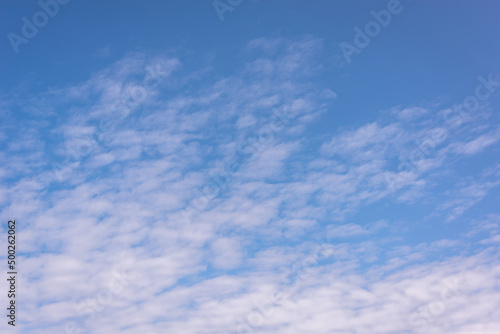 Clouds on a blue background (copy space).