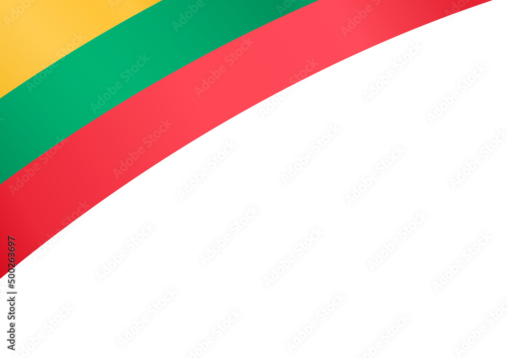 Lithuania flag wave isolated on png or transparent background,Symbol of Lithuania, vector illustration Lithuania flag wave isolated on png or transparent background,Symbol of Lithuania, vector illustration