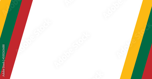 Bilde på lerret Lithuania flag wave  isolated  on png or transparent background,Symbol of Lithua