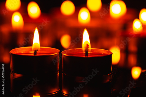 Candle,burning candles on the dark surface of remembrance day,Burning candles in darkness