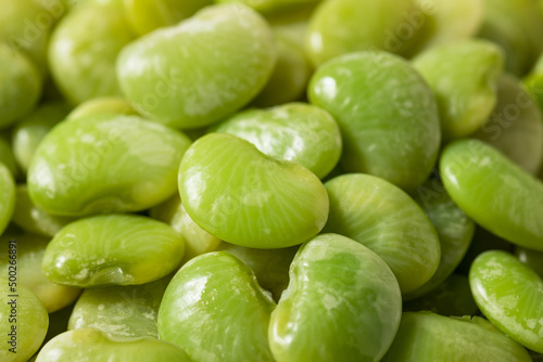 Organic Raw Steamed Green Lima Beans © Brent Hofacker