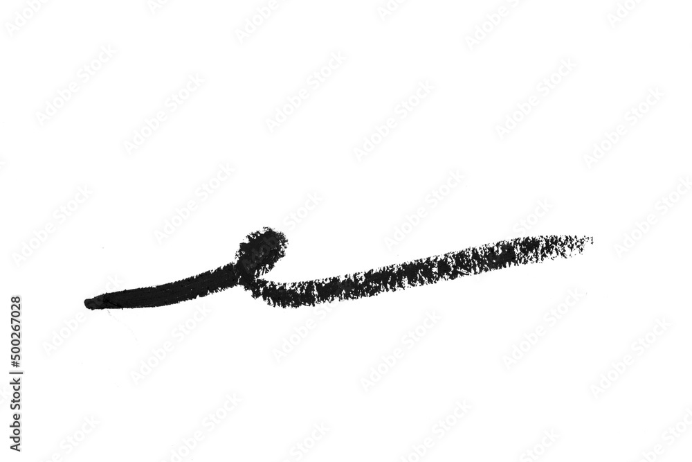 Cosmetic eye pencil stroke on white background Cosmetic eye pencil stroke on white background