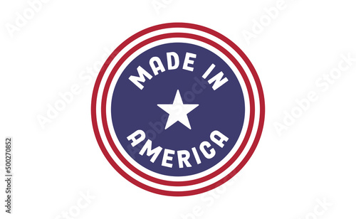 Free Download Made in America badge. United States patriotic symbol. American label. USA emblem. - GFXLoad