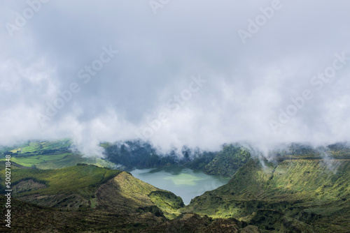 Deep lake in Flores Island