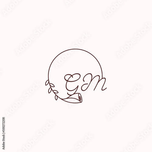 GM floral and fashion concept high quality logo design