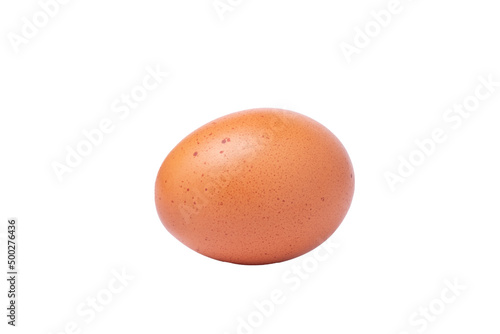 Close-up of egg isolated with clipping path.egg of hen