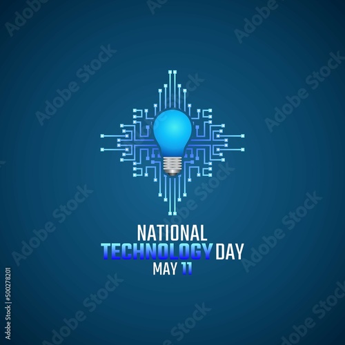 vector graphic of national technology day good for national technology day celebration. flat design. flyer design.flat illustration.