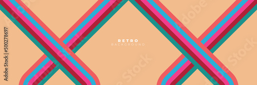 Abstract simple retro style with stripes 1970 background design Vector illustration