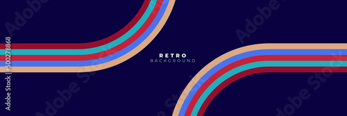 Abstract simple retro style with stripes 1970 background design Vector illustration