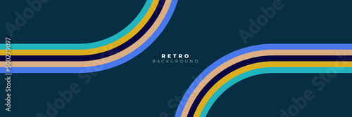 Abstract simple retro style with stripes 1970 background design Vector illustration