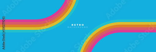 Abstract simple retro style with stripes 1970 background design Vector illustration