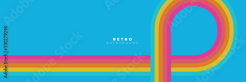 Abstract simple retro style with stripes 1970 background design Vector illustration
