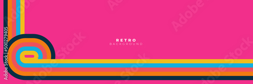 Abstract simple retro style with stripes 1970 background design Vector illustration