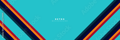 Abstract simple retro style with stripes 1970 background design Vector illustration